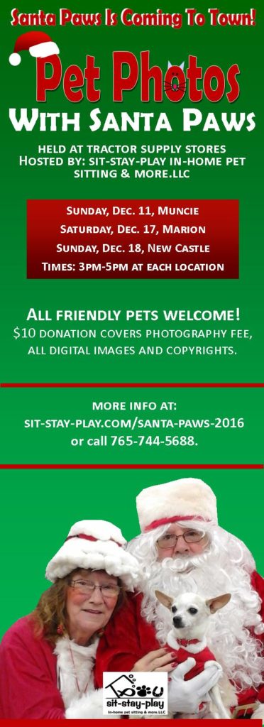 Santa Paws 2016, Muncie, Marion, New Castle, Indiana