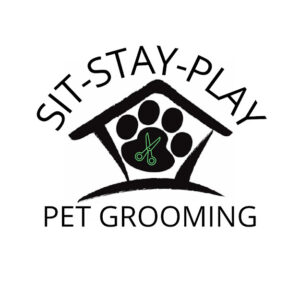 logo for sit stay play pet grooming